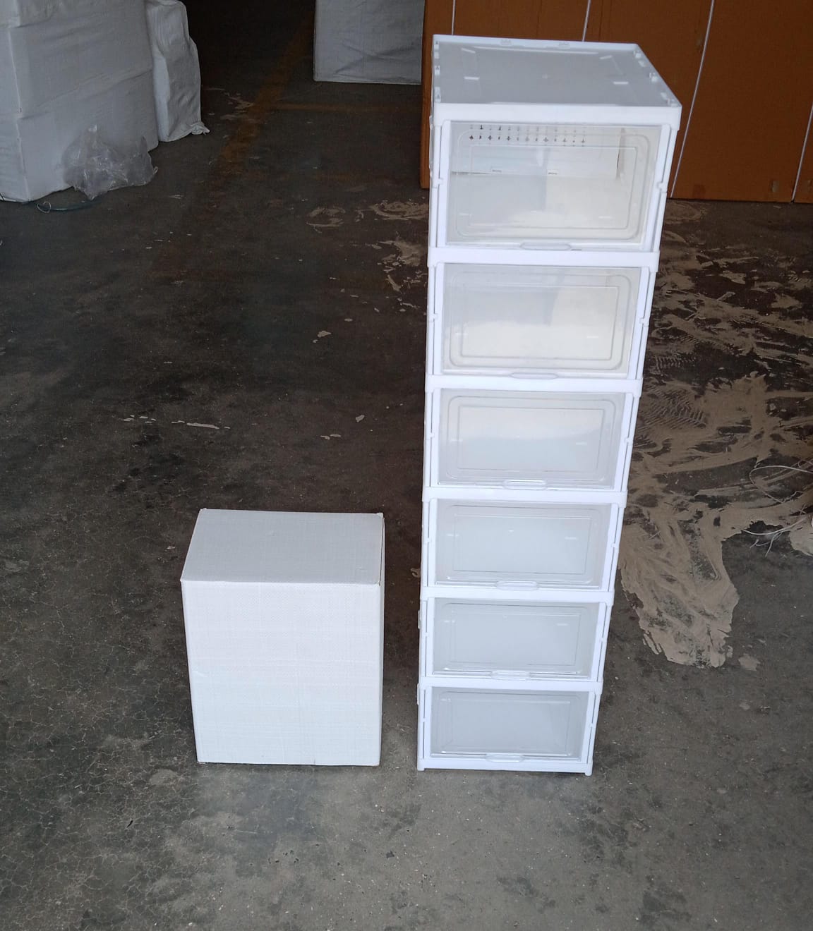6-Layer Stackable Foldable Storage Organizer Cart for Clothes, Kitchen, Closet & Bathroom