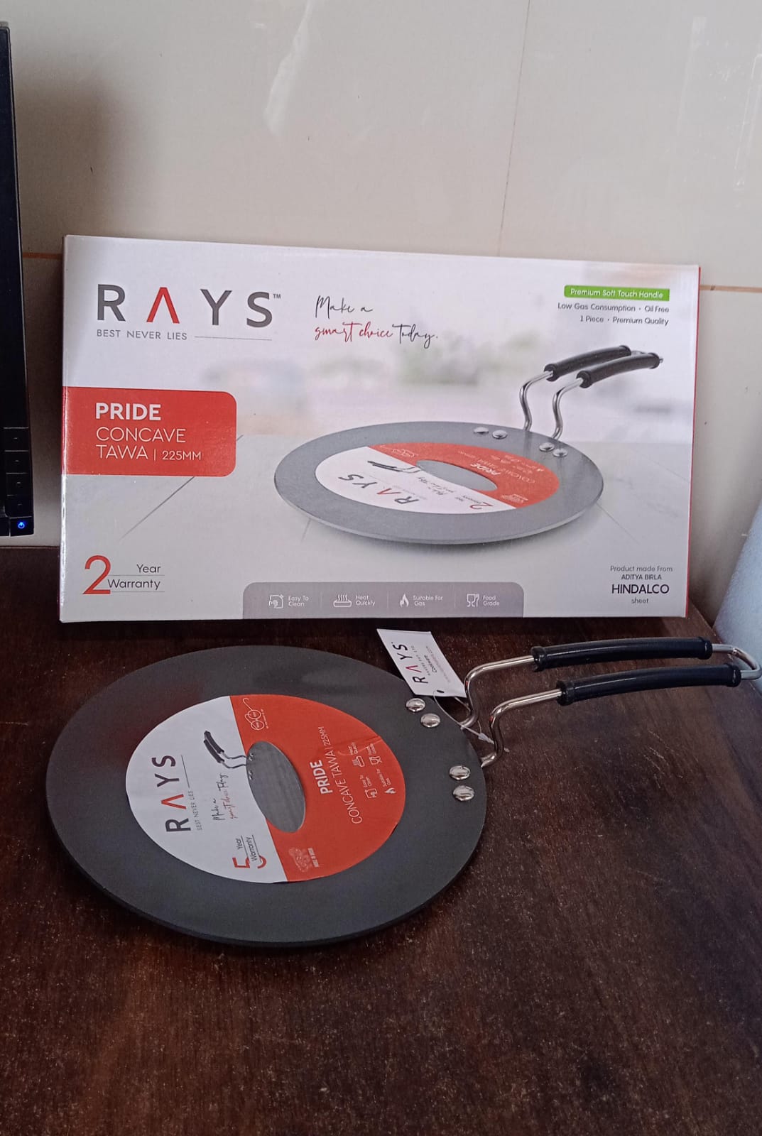 Multi Purpose Aluminium Rays Roti Tawa (9 Inch / 2-Year warranty, ISI Number :- 2347, BIS Number :- CM/L -7600164310