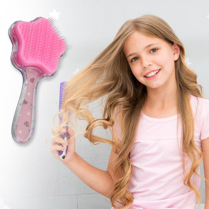Cartoon Hair Brush Massage Shower Comb Blur Wet Salon Hair Brushes Hair Styling Tools, Glitter Comb, Soft & Smooth Brush, Mermaid Brush For Kids Return Gifts For Kids (1 Pc ), Hair accessories
