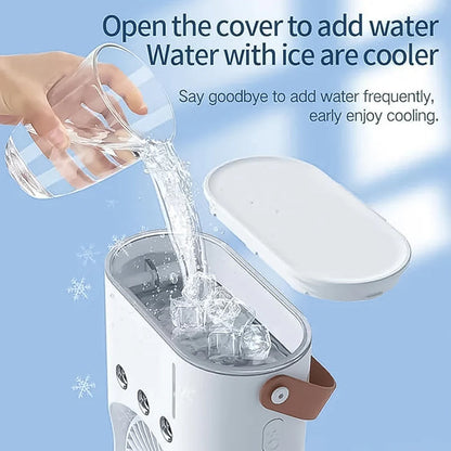 Electric Fan Desktop Double-Head Powerful Air Cooler (1 Pc / With Remote)