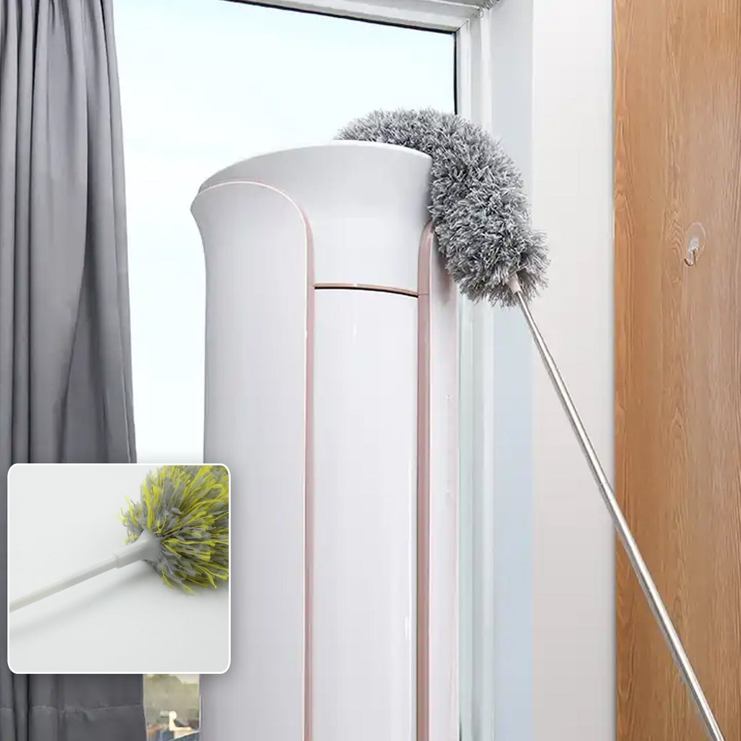 Long Handle Microfiber Duster – Extendable & Washable Cleaning Tool for Home, Car & Office (62cm)