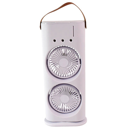 Electric Fan Desktop Double-Head Powerful Air Cooler (1 Pc / With Remote)