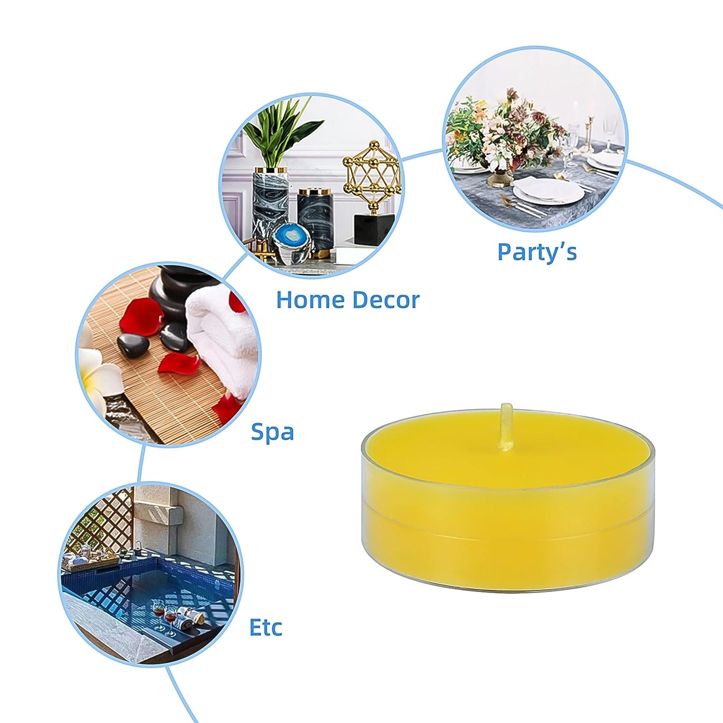 Tealight Diwali Candle – Smokeless, Long-Burning, Mix Color (1 Pc / Mix Color)