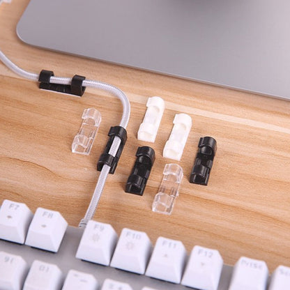 Plastic Cable Clips – Strong Adhesive Wire Organizer for Home, Office & Car (20 Pcs)