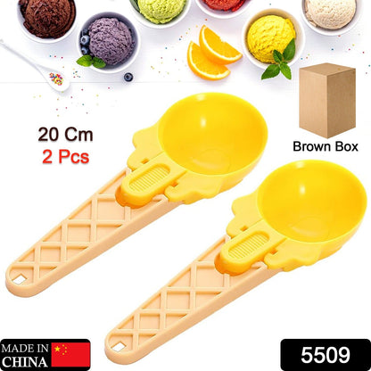 2-Piece Plastic Ice Cream & Watermelon Scooper with Trigger Dipper