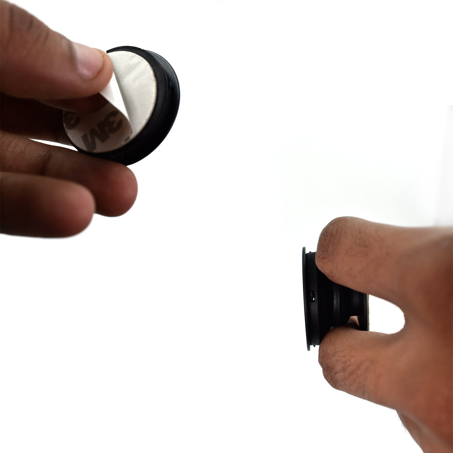 Transparent pouch containing mobile  holders