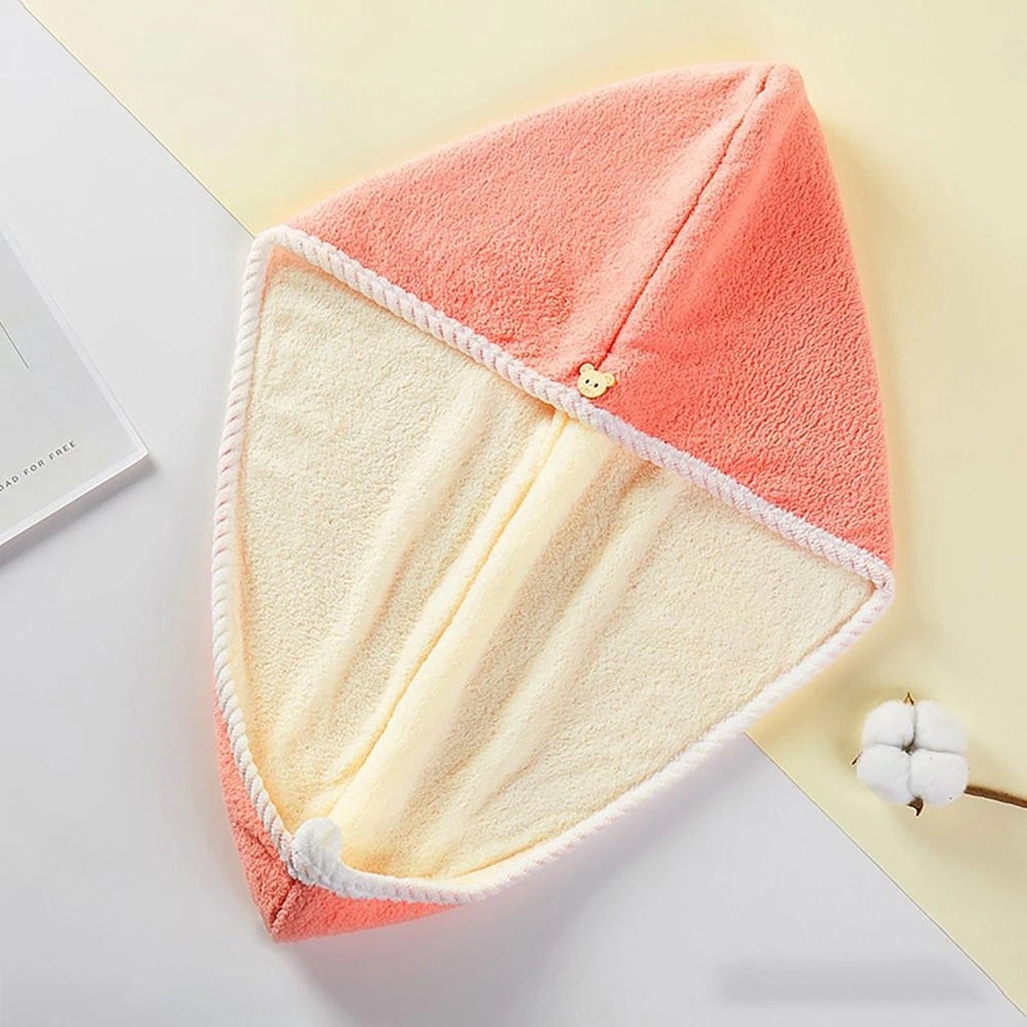 Hair Drying Magic Hair Cap Towel Wrap for Women Bath Towels (1 pc), Hair accessories