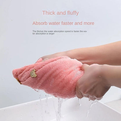 Hair Drying Magic Hair Cap Towel Wrap for Women Bath Towels (1 pc), Hair accessories