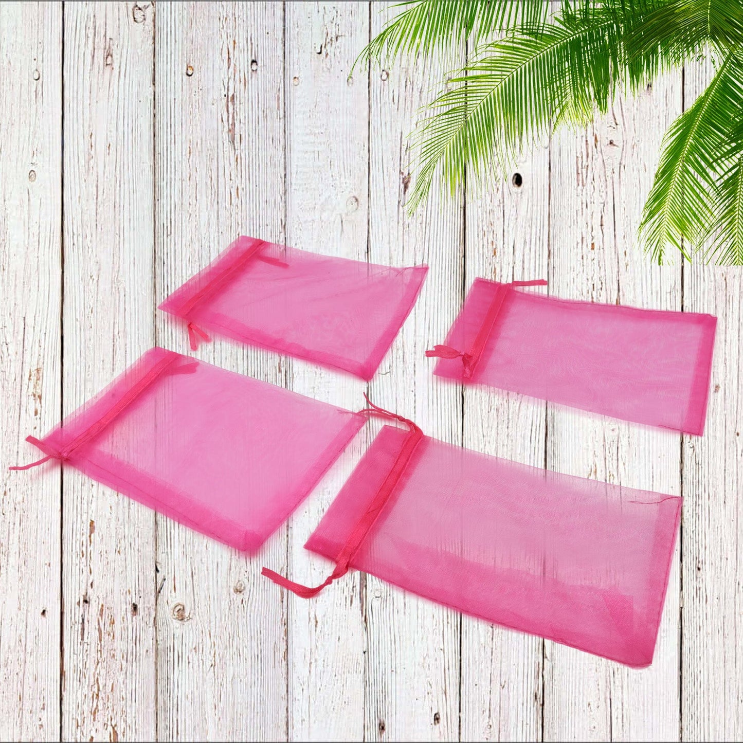 Organza Drawstring Gift Bags – Small Mesh Pouches for Wedding, Party & Festival Favors (50 Pcs Set)