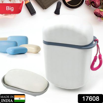 Stylish & Leak-Proof Travel Soap Box – Secure Seal for Home, Bathroom, Hiking & Camping ,Sabudani (1 Pc)