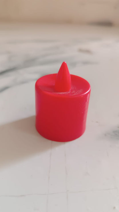 Electrical Candles Diya LED Tea Light (1 Pc / Red)