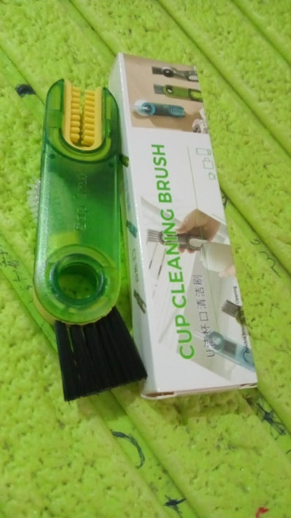 3-in-1 Multifunctional Bottle & Cup Cleaning Brush – Lid & Cover Scrubber for Kitchen (1 Pc)