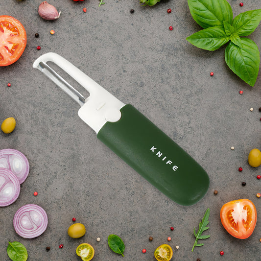 2-in-1 Fruit & Vegetable Peeler with Built-In Knife