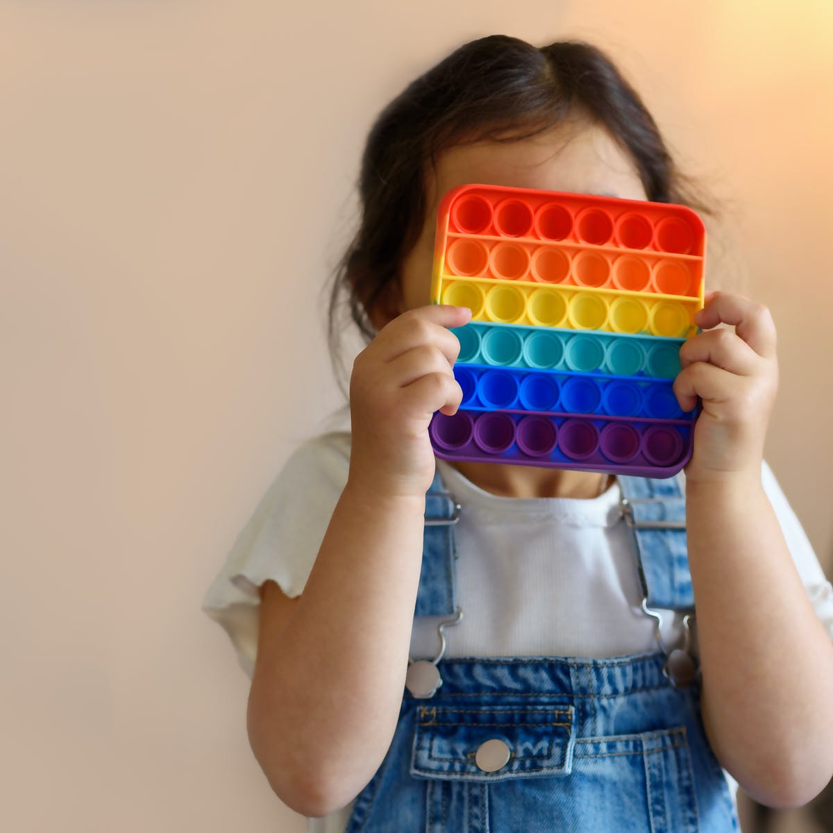 Rainbow  bubble fidget toy designed for sensory play